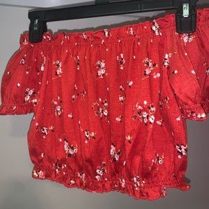 Divided H&M Red Crop Top